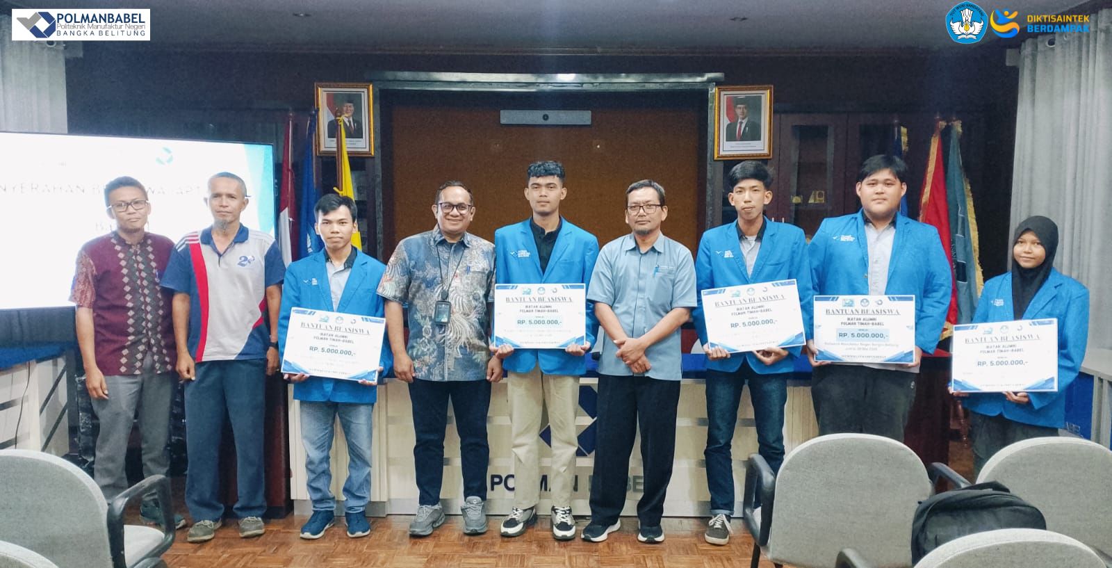 Mahasiswa Berprestasi Polman Negeri Babel Terima Beasiswa Batch 1 dari IAPT-Babel